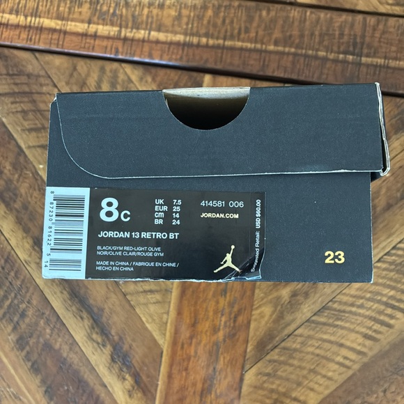 Jordan 13 Retro BT size 8C - Picture 6 of 8